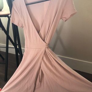Lulu’s Kiss and Pastel Pink Wrap Dress